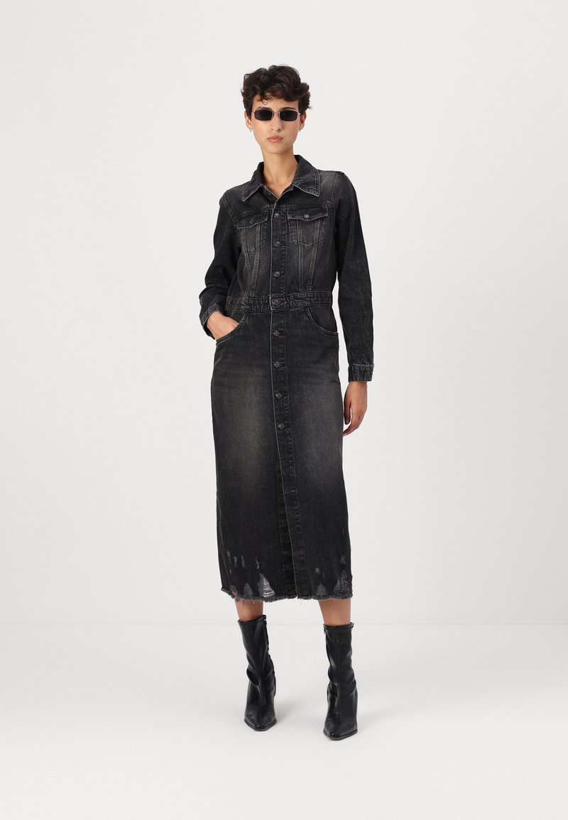 ONLY ONLBROADWAY LONG DRESS Denim dress grey denim