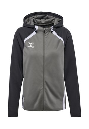 Felpa con zip - steel gray asphalt