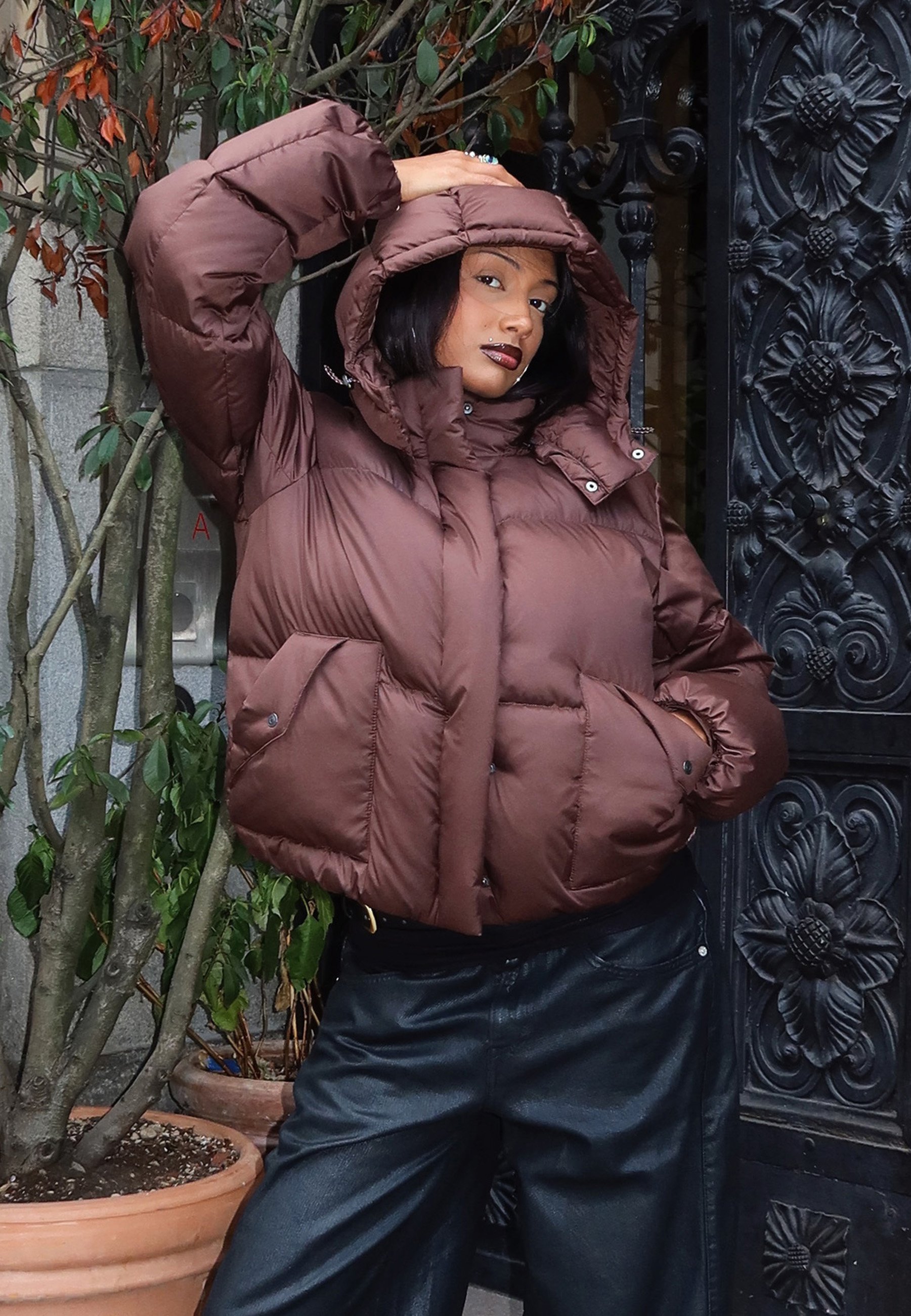 Levi's® WESTERN BUBBLE SHORTIE - Down jacket - bracken/brown - Zalando