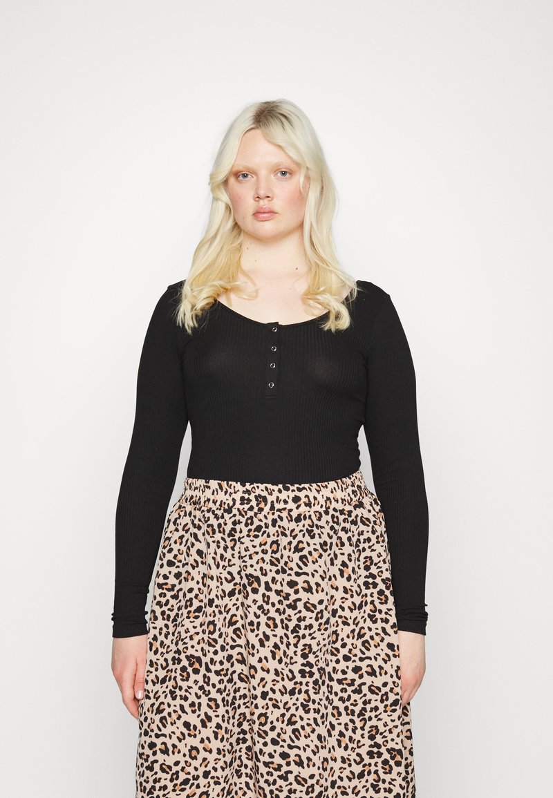 Pieces Curve PCKITTE - Camisola de manga comprida - black