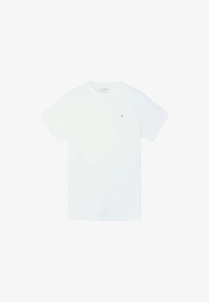 Silbon, CAMISETA LISA MINILOGO PARCHE BLANCA - Camiseta básica - white