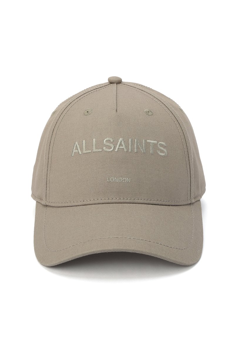 All Saints Taupe Gray Logo Baseball Cap AllSaints Mens Oppose Baseball Cap, Hat with Adjustable  main image 4