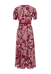 adL V NECK - Vapaa-ajan mekko - printed damson
