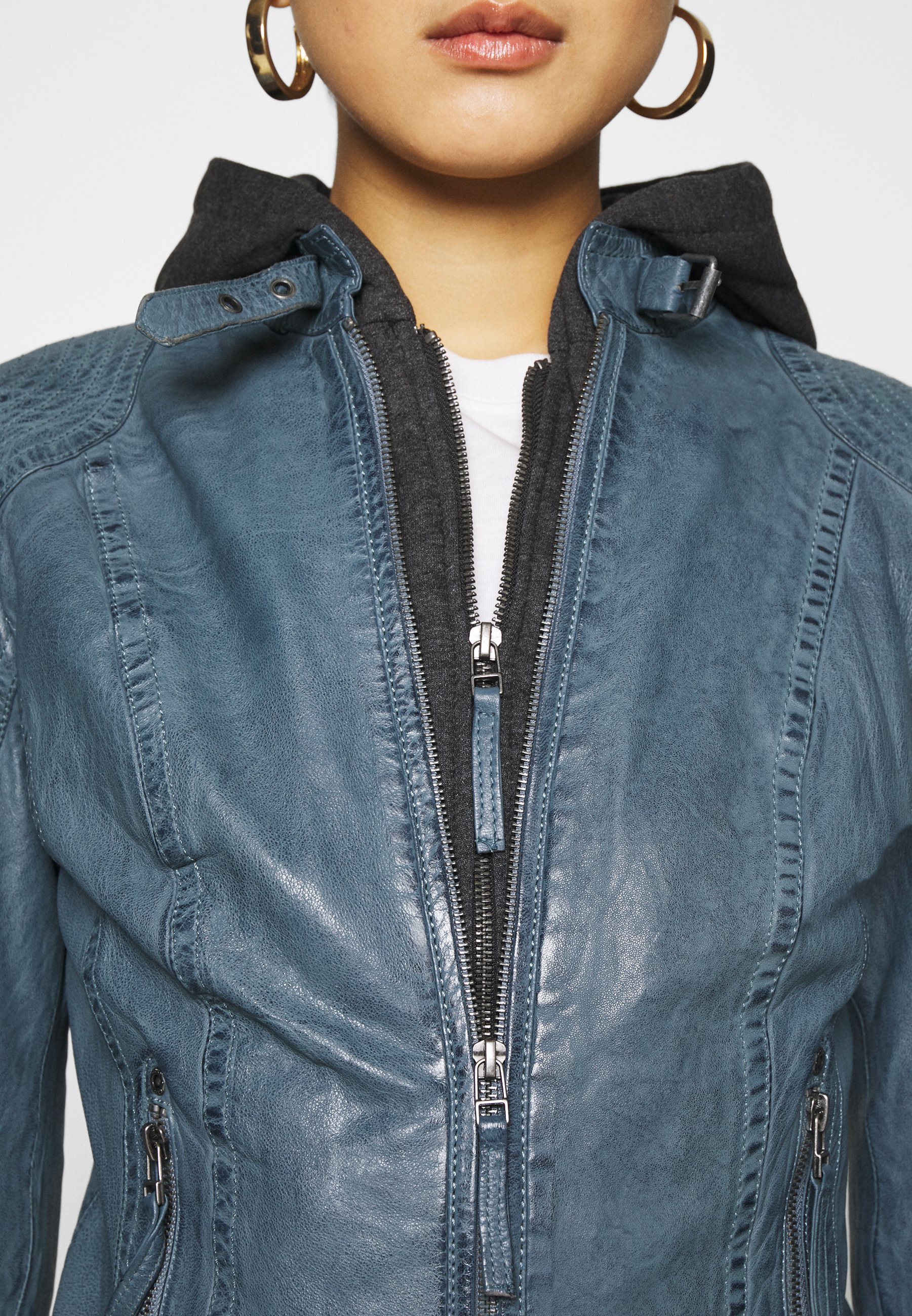 Gipsy CACEY - Leather jacket - denim 