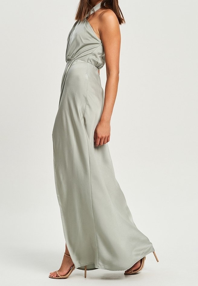 pale green satin dress Simple light green satin long prom dress, green evening dress main image 0