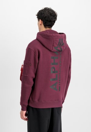 Alpha Industries, Sweat à capuche - dark cherry