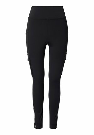 Ulla Popken, CARGO POCKET FLEECE LINED SPORTS LEGGINGS - Legging - black