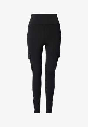 Ulla Popken, CARGO POCKET FLEECE LINED SPORTS LEGGINGS - Leggings - black
