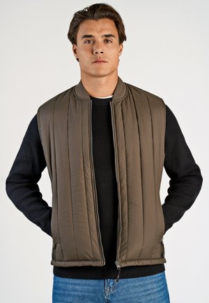 QUILTED  - Vest - dk brown