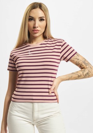 SMALL SIGNATURE TIGHT STRIPE - T-shirts med print - rose violet