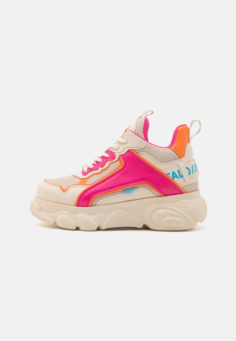 Buffalo CHAI - Sportbačiai - white/pink/orange