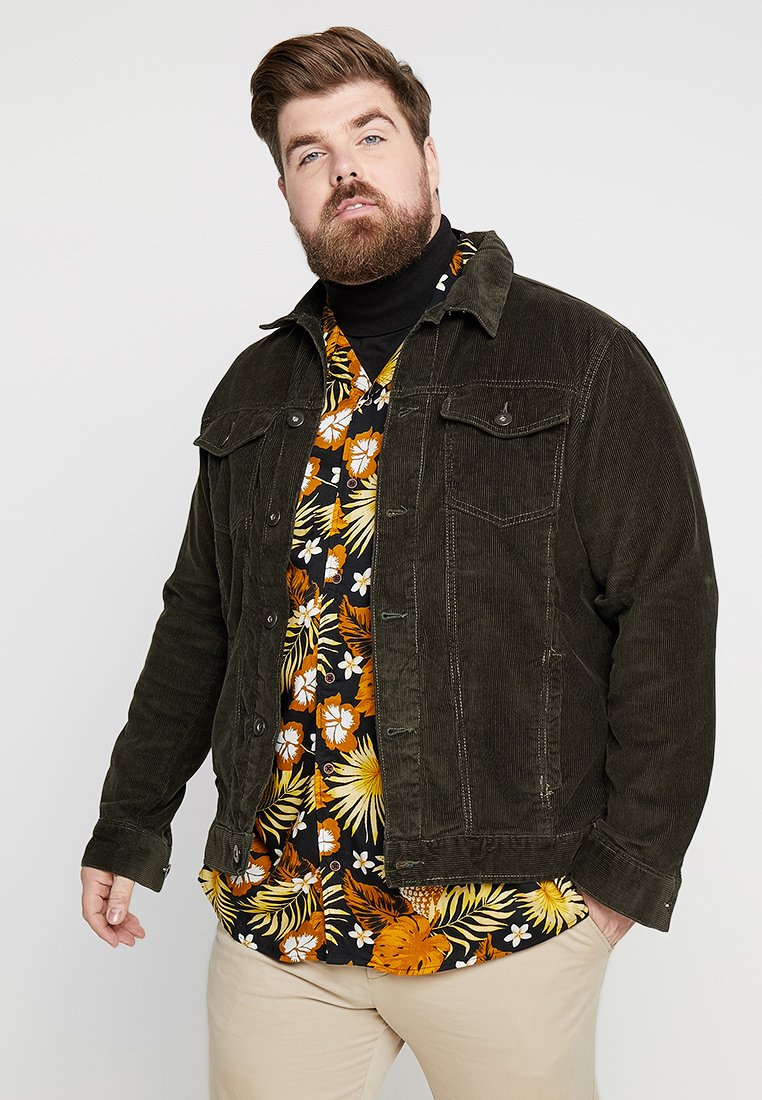 Urban Classics CORDUROY JACKET Summer jacket darkolive/khaki