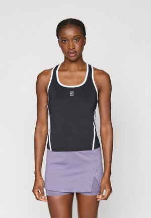 NIKECOURT ADVANTAGE TANK NOVELTY - Felső - black/white
