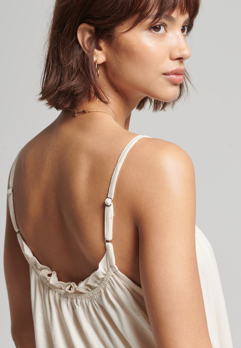 Damen Freizeitkleider | Superdry Jerseykleid cream quartz/hellgelb - QV65430 Damen Freizeitkleider | Superdry Jerseykleid cream quartz/hellgelb - QV65430
