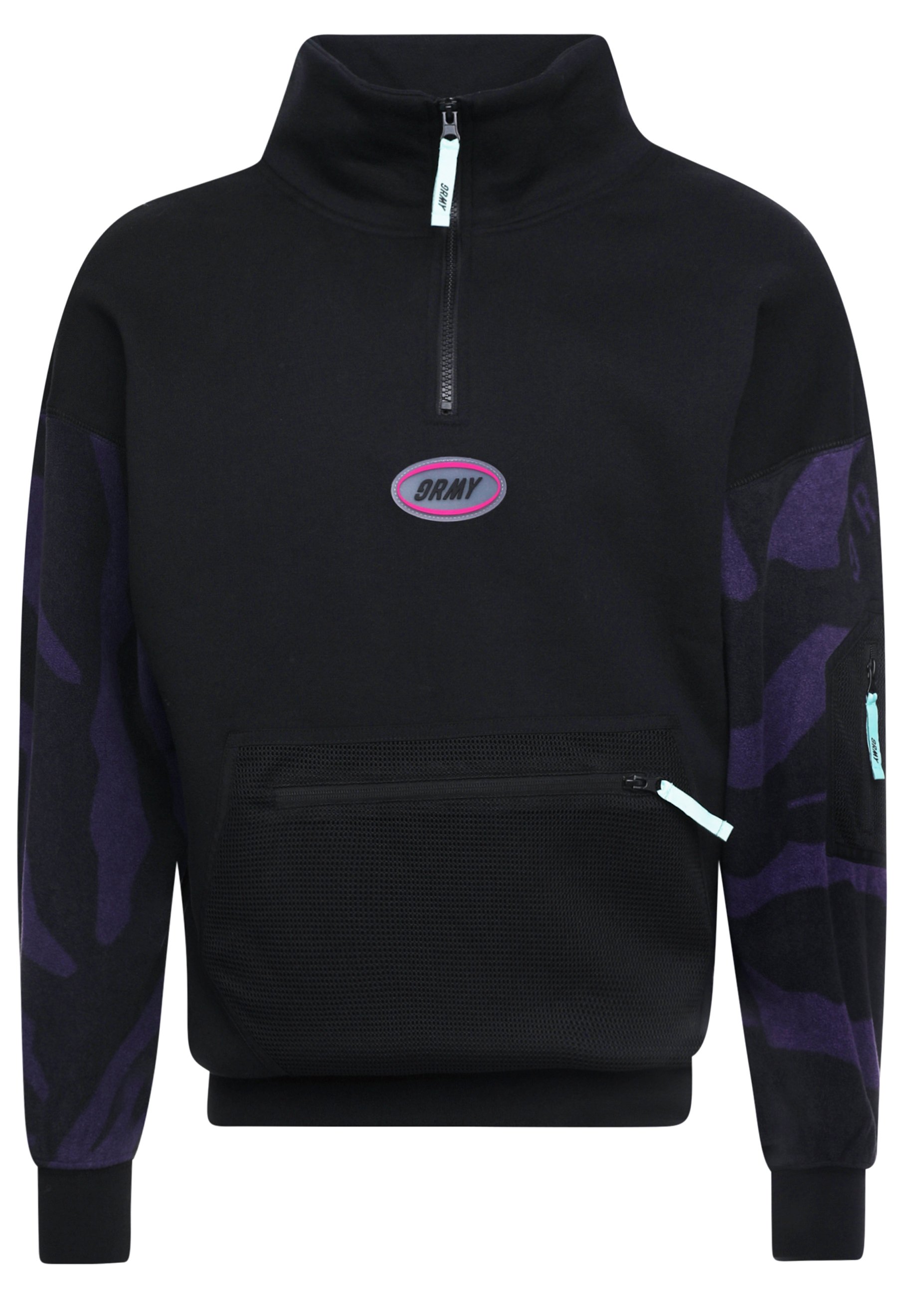 Grimey MYSTERIOUS VIBES HIGH NECK Sweatshirt black grimey sweatshirt herren