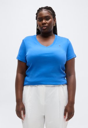 Tommy Hilfiger Curve SLIM CODY - Μπλουζάκι με στάμπα - blue orbit