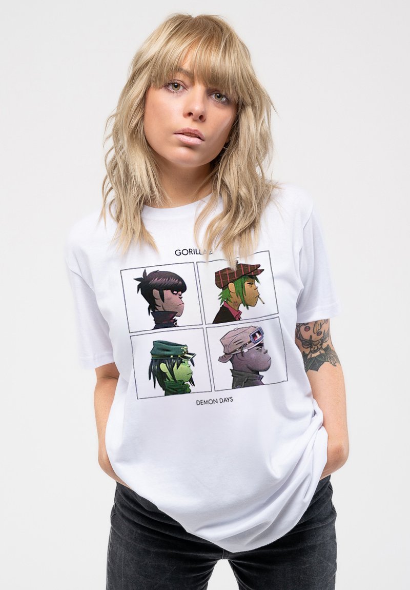 Paradiso Clothing GORILLAZ DEMON DAYS - Print T-shirt - white