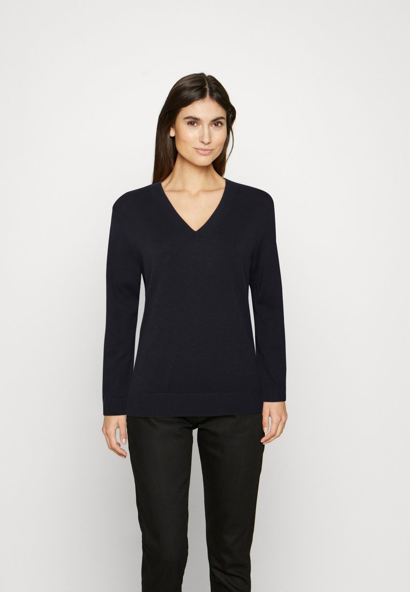 s.Oliver - V NECK - Neule - dark blue, Suurenna