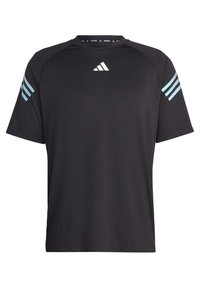 adidas Performance TRAIN ICONS STRIPES  - T-shirt con stampa - black