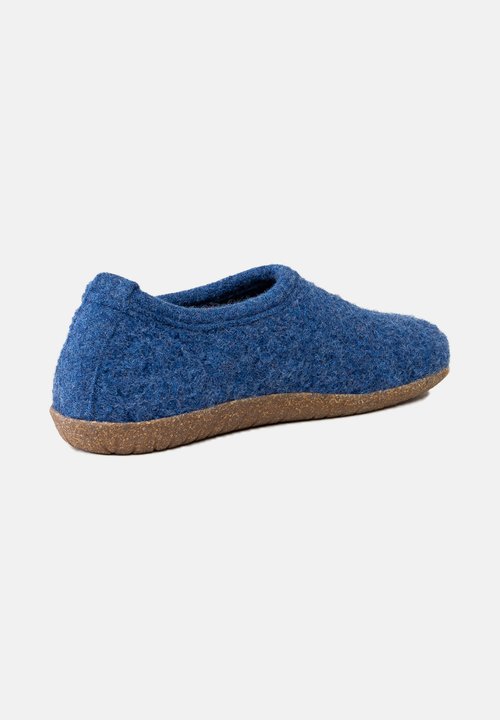 Chaussons à Scratch Effet Jean Damart Femme Bleu Taille 38 - Confort Et Style Décontracté