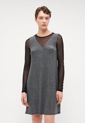 ONLQUEEN GLITTER DRESS - Koktélruha / Partiruha - black/silver