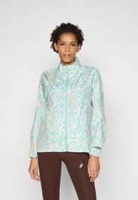 ASICS - ROAD LITE SHOW PACKABLE JACKET - Cortaviento - green/multi-coloured Imagen en miniatura 1