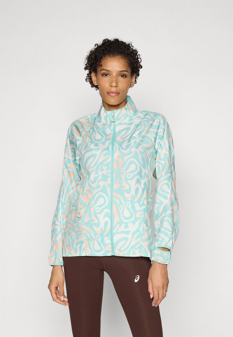 ASICS - ROAD LITE SHOW PACKABLE JACKET - Cortaviento - green/multi-coloured, Ampliar