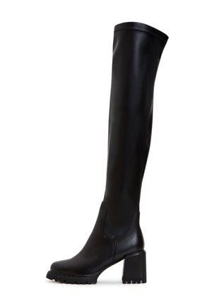 WITH BLOCK HEEL - Platform boots - black
