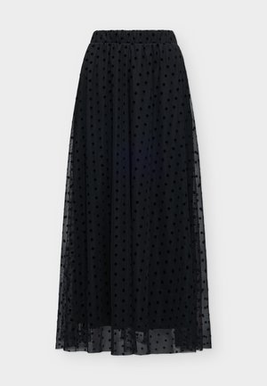 ONLY, ONLPONERA DOT SKIRT - Jupe trapèze - black detail/black