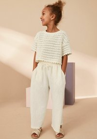 Next CRINKLE TEXTURE WIDE - REGULAR FIT - Bukser - neutral