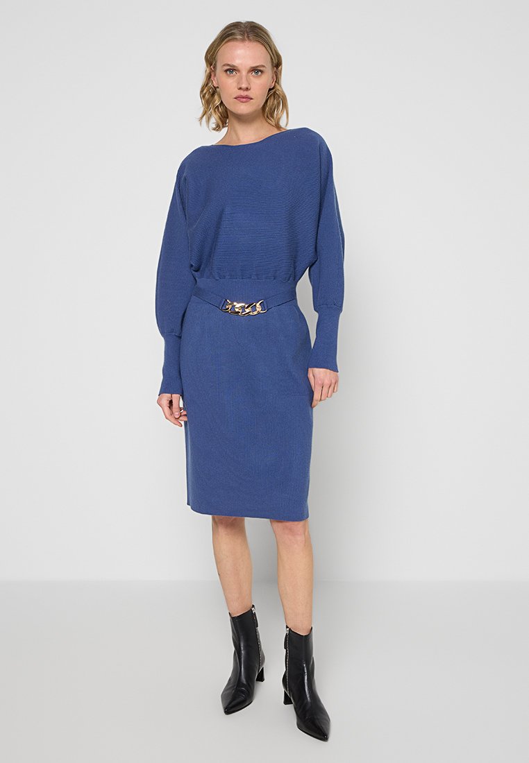 Apart Gebreide jurk blauw