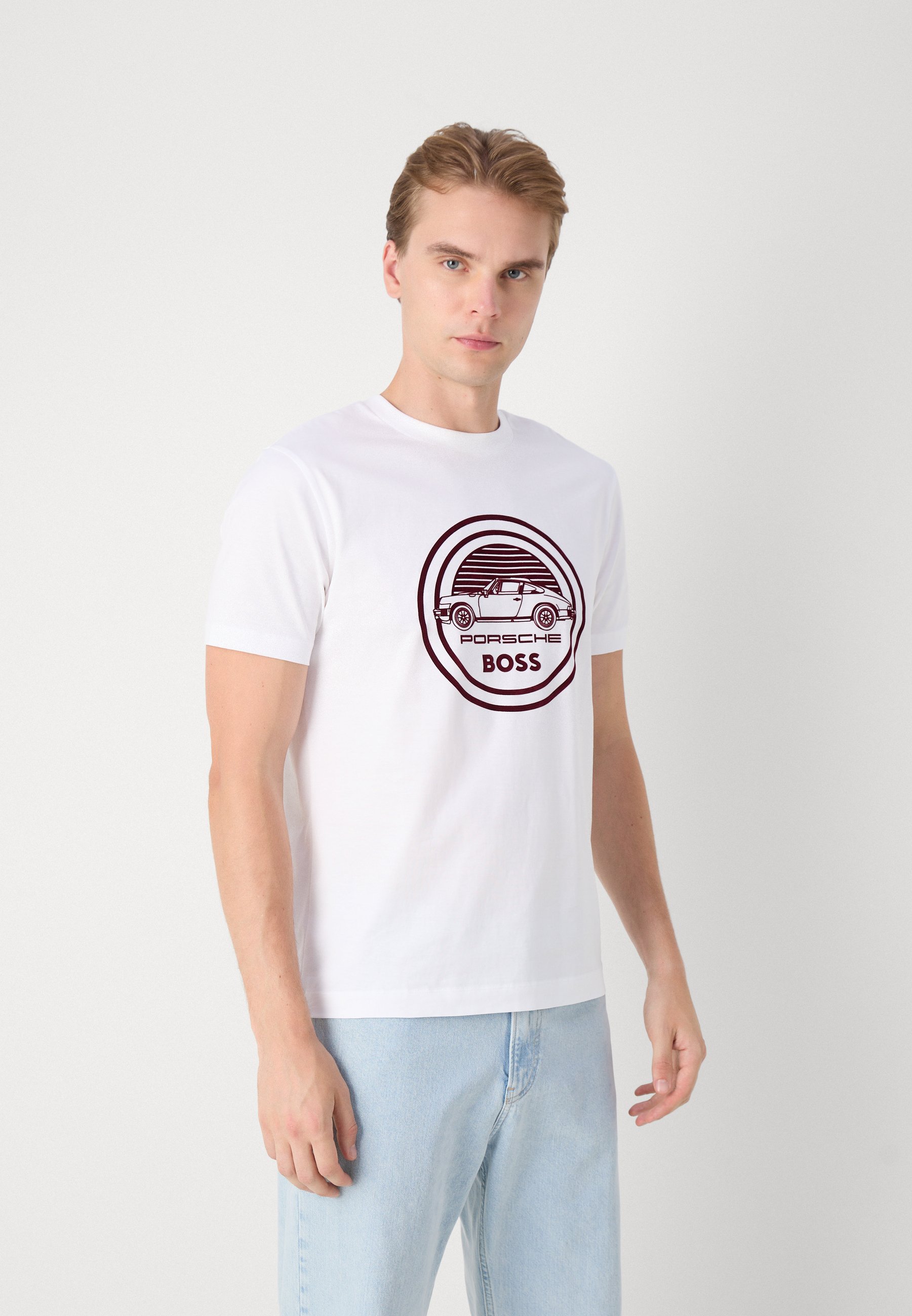 BOSS BOSS X PORSCHE THOMPSON 400 PS - Print T-shirt - white