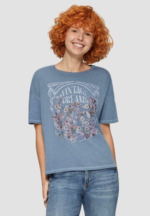 MIT FRONT - T-Shirt print - hellblau