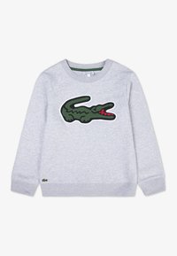 Lacoste APPLIQUE CREW - Sudadera - argent chine heather
