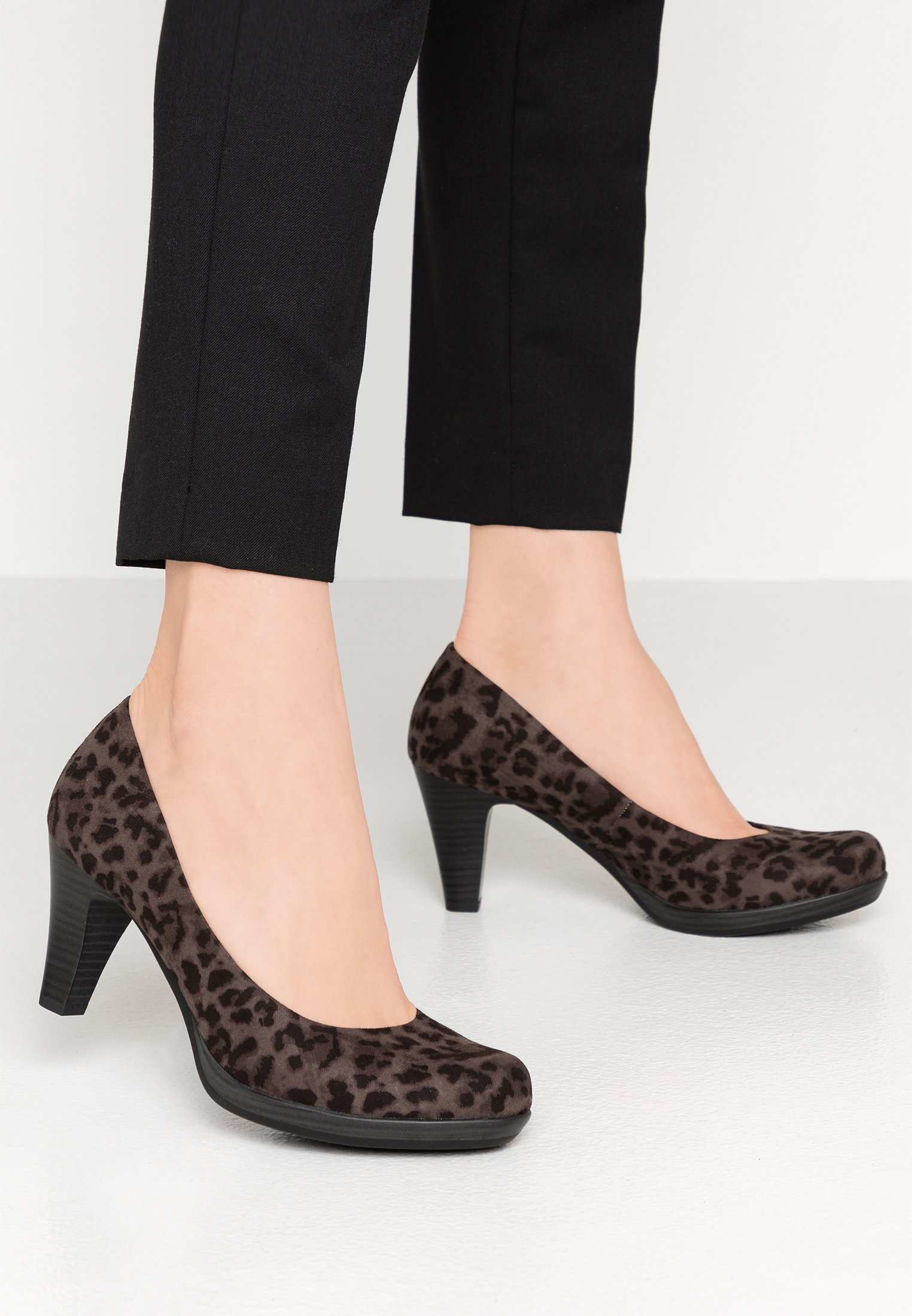 dark grey platform heels