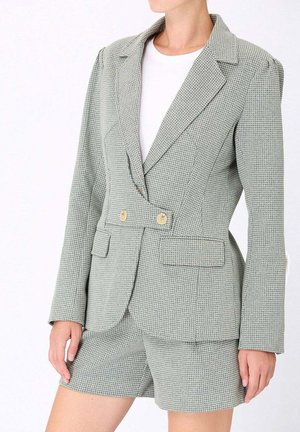MOTIF PIED-DE-POULE À PATTE BOUTONNÉE - Blazer - vert