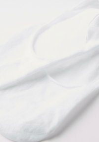 Weiße Knöchelsocken aus weichem Material mit glatter Textur, die ein tief ausgeschnittenes Design und eine nahtlose Oberseite für zusätzlichen Komfort aufweisen.