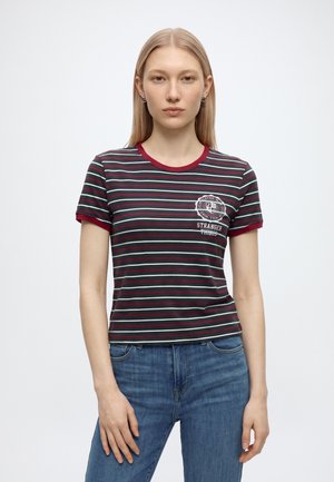 GAP STRANGER THINGS - Μπλουζάκι με στάμπα - multi stripe red