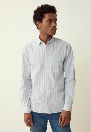 Next, REGULAR FIT - STRIPE SEERSUCKER LONG SLEEVE - Pluus - blue