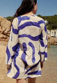 Next KAFTAN COVER-UP - REGULAR FIT - Freizeitkleid - white blue