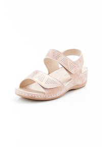 Damart OUVERTURE TOTALE PIEDICAL - Sandalias de cuña - gold