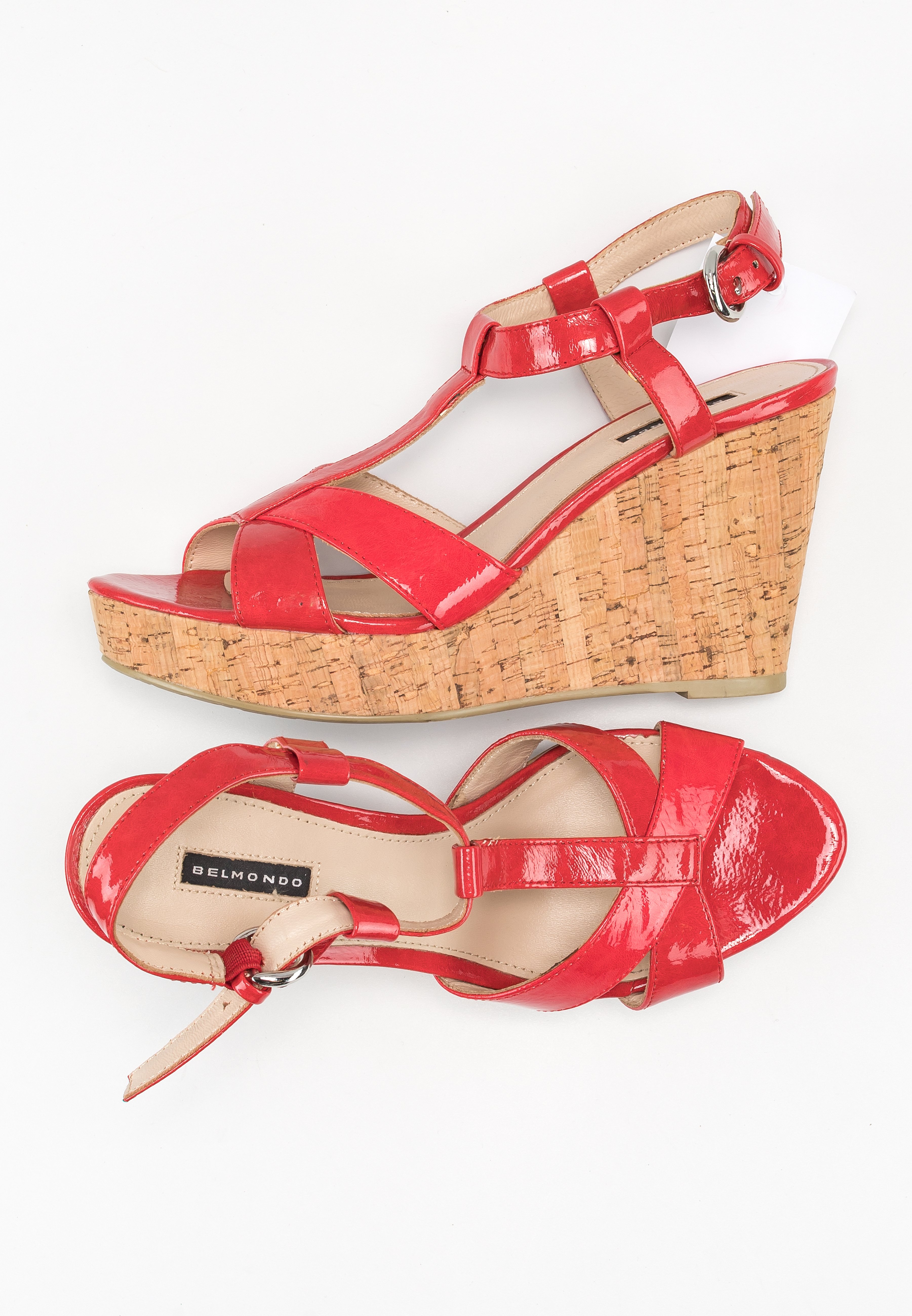 Belmondo Sandalen met sleehak - red/Rood - Zalando.nl
