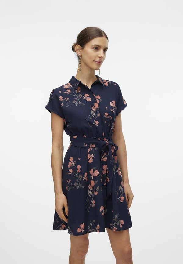 VMNEWHALLIE SHORT DRESS - Shirt dress - night sky