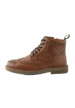Next, Lace-up ankle boots - tan brown