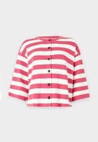 STRIPED - Strickjacke - red/offwhite