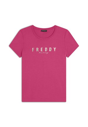 Freddy CON LOGO CHIARO SUL FRONTE - T-shirt con stampa - beetroot purple