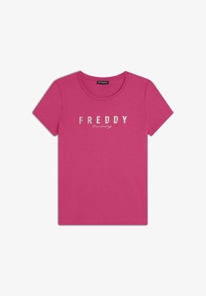 Freddy CON LOGO CHIARO SUL FRONTE - T-shirt con stampa - beetroot purple