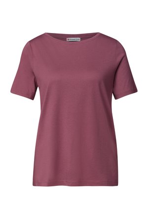 Street One, BASIC T-SHIRT WITH CREW NECK IN A SOLID COLOR - T-Shirt basic - dark clouded blush