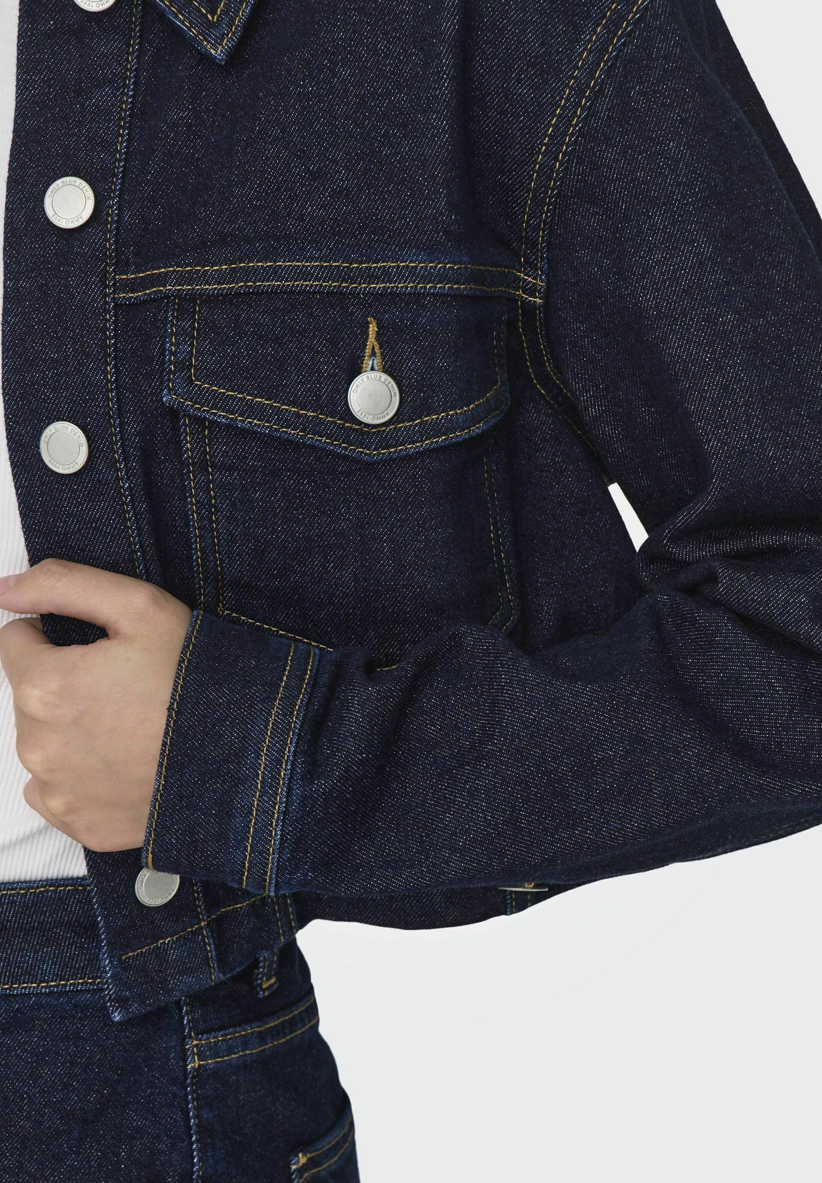 Veste En Jean Only Blue Denim Femme - Taille 40 Noire, Coupe Ample, Style Décontracté