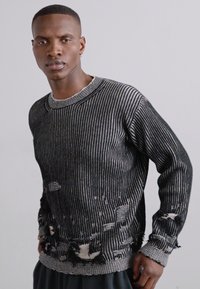 MM6 Maison Margiela REVERSIBLE CREWNECK - Pulóver - black/beige
